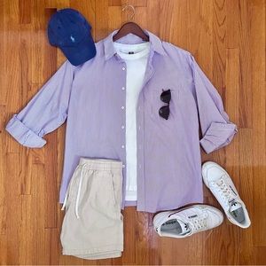 Van Heusen Striped Shirt (Large)